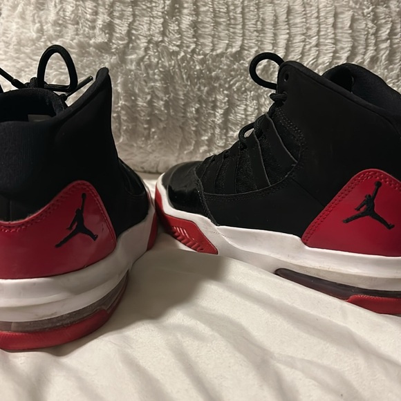 Nike Air Jordan’s Shiny Black and Red - Picture 3 of 5